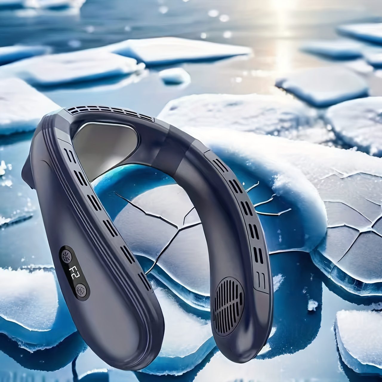 Neck Fan with Back Airflow, Ultra-Long Battery Life of 5200Mah, USB Fan Featuring Semiconductor Cooling Airflow, Bladeless Design, Portable Silent Air Conditioner, Rechargeable Essential for Holidays, Suitable for Both Women And Men - Image 3
