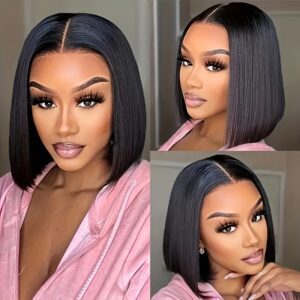 Short Bob Wig for Women, Mid-Length Cut Design, Suitable for Ladies, Looking, 30.48 cm Black Short Bob Wig, Perfect for Daily Wear, Role-Play, Outfit Matching, And Various Festivals