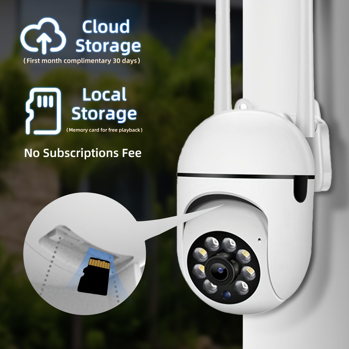 4-Pack Full HD WiFi IP Smart Security Cameras, 1080P Surveillance System with Integrated PTZ Control, AI Motion Detection, Full-Color Night Vision, Two-Way Audio, and 2.4GHz High-Speed WiFi Connection - Image 9