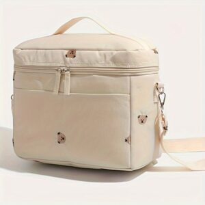Insulated Bottle Bag, Multi-Function Breastmilk Cooler Bag-Durable Hanging Stroller Storage Bag