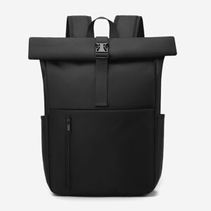 Short Trip Hiking Mountaineering Backpack Large Capacity Roll-Top Lightweight Single Shoulder Bag Solid Color Easy Handbag Fashion Commuter Double Shoulder Bag