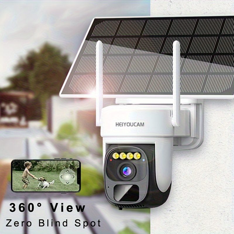 Solar Security Cameras Wireless Outdoor, Pan Tilt 360° View Battery Powered 2-Way Talk Outdoor Camera Wireless PTZ WiFi Surveillance Cam Cloud/SD Storage Color Night Vision Spotlight/Siren/Motion Detection/Color Night Vision/ Solar Powered Security Camera Wireless/Rechargeable Battery,2-Way Speak,SD /Cloud - Image 7