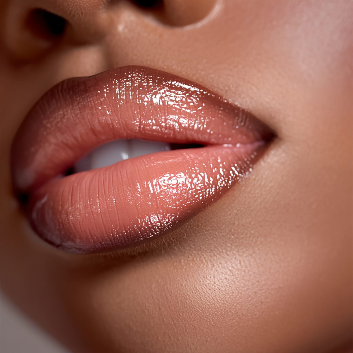 2pcs Natural Nude Lip Combo Set, Dark Brown Lip Liner with Glossy Nude Gloss, Shiny and Long Lasting - Image 3