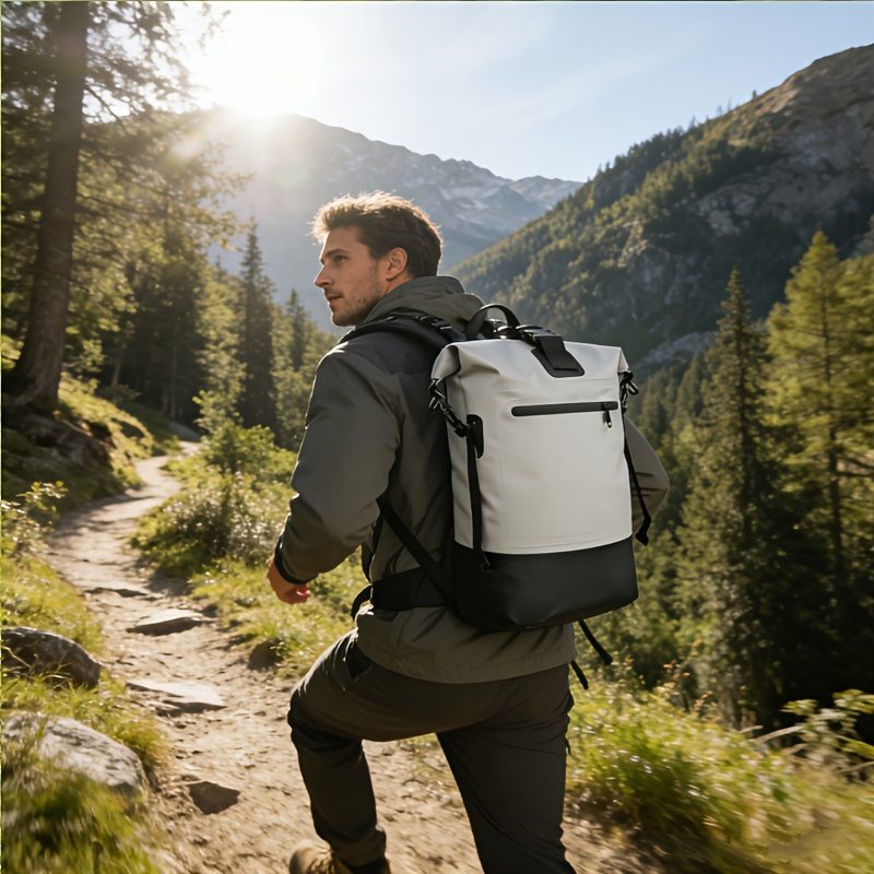 High Quality Backpack - 25L Roll-Top Heavy-Duty Pack | Men's Hiking Backpack for Hiking, Camping, Outdoor Mountaineering, Trekking, Beach Fitness & More: Sports & Outdoor - Image 8