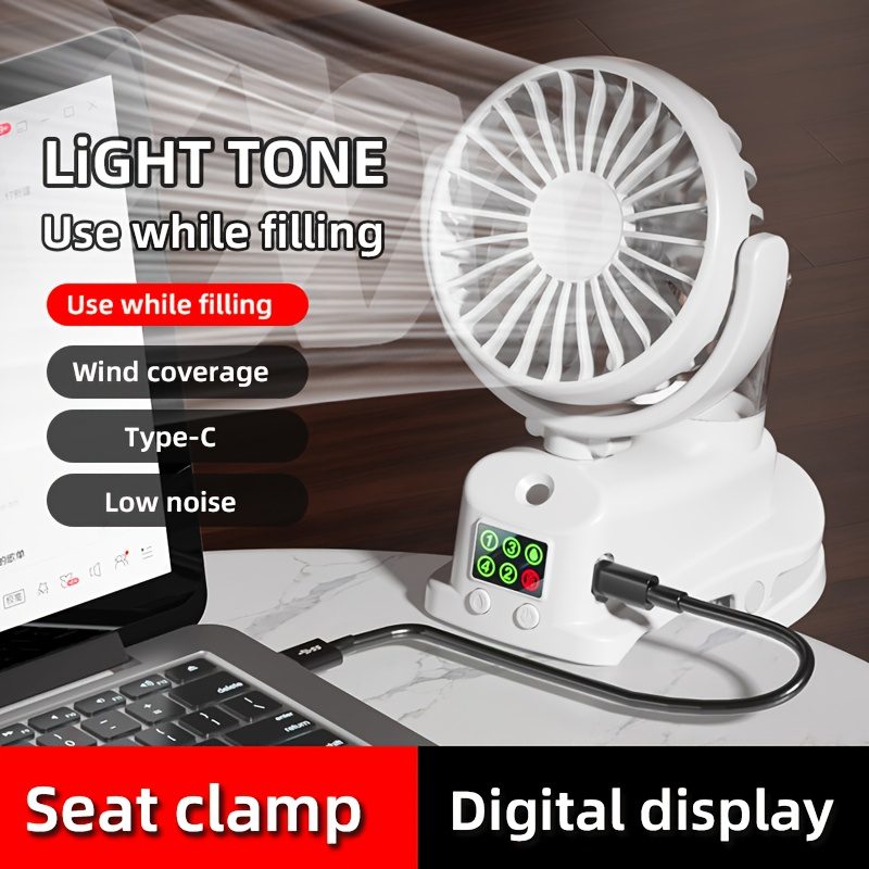 This Is a 2-In-1 Fan And Humidifier, Featuring 4 Adjustable Wind Speeds And 2 Humidity Levels, Designed As a Portable Desktop Fan. It Operates Silently at 360° - Image 14