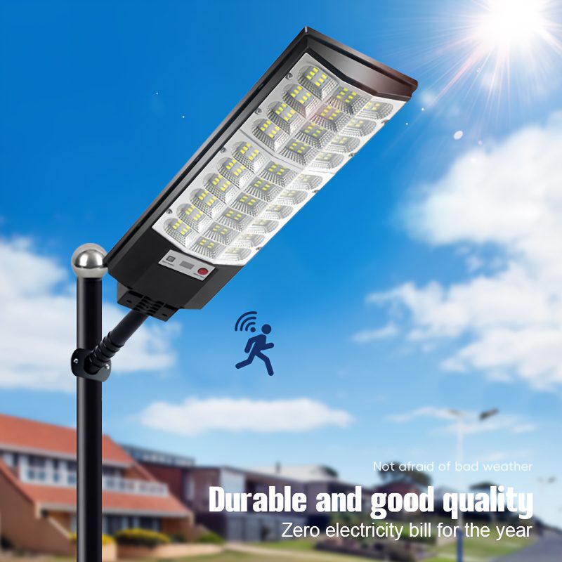2pcs/1pc - Powerful LED solar outdoor garden lights, outdoor wide-angle lighting fixtures, motion-sensing street lights, with human body sensing and automatic sensing switches - suitable for garden, garage, and camper decoration lighting - Image 4
