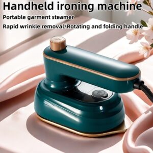170°C High-Temperature Compact Handheld Steam Iron with Rotatable Garment Feature, Dual Wet and Dry Ironing, 220-240V British Specification Plug, No Battery Required - Model 6168, 023