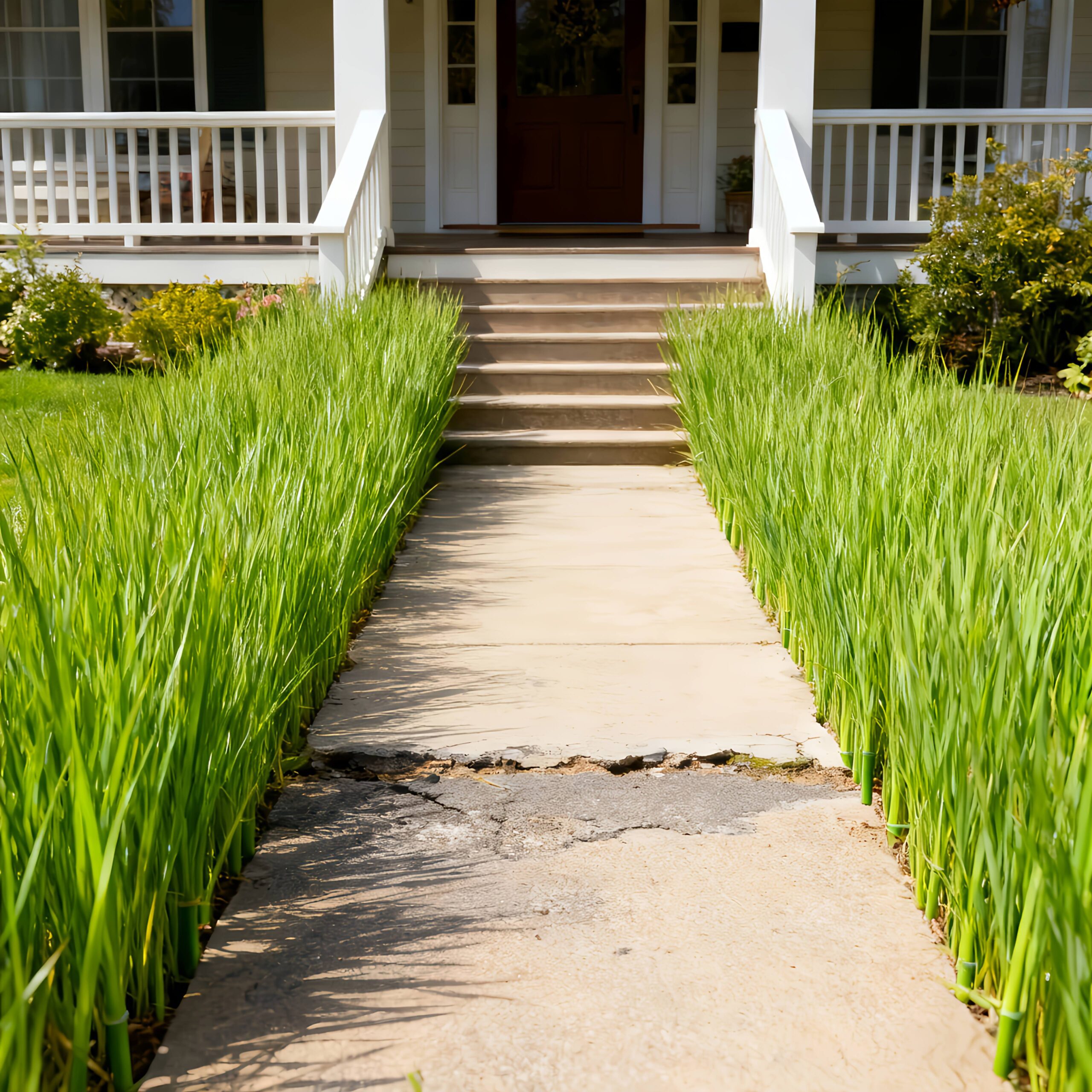 6-Pack 27.55-inch Artificial Pampas Grass Plants | Vibrant Green Leaves, Ideal for Indoor/Outdoor Decor, Perfect for St. Patrick'S Day, Valentine'S Day, Easter, Mother'S Day, Spring Decor, Wedding Decor, Garden, Porch, Windowsill - Image 6