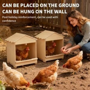 Wooden Hen Egg Laying Box, Dedicated Chicken Nesting Box, Household Wall-Mounted Chicken Coop, Outdoor Chicken Cage