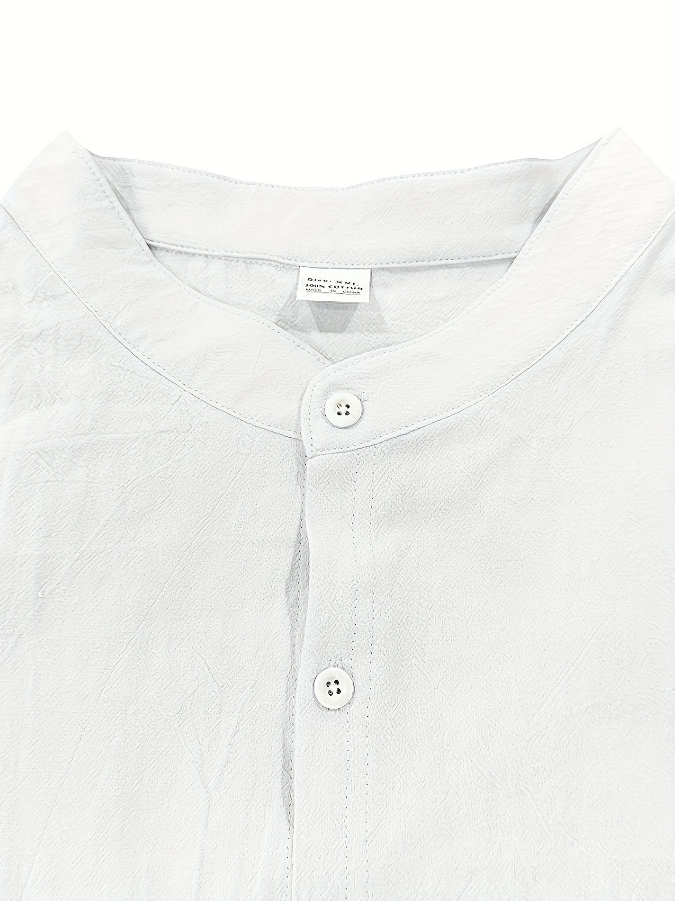 5pcs Men'S Linen Button-Up Shirts - Solid Color Long Sleeve with Chest Pockets, Breathable & Comfortable for Beach Vacations, Casual Outings, and Date Nights, Vacation Clothing | Classic Collar Shirt | Nonstretch Fabric, Casual Shirts For Men, Dress Shirts For Men, Linen Shirt Men, Mens Long Sleeve Shirts, Mens Shirts Long Sleeve, Shirts For Men Long Sleeve, White Shirt Men Long Sleeve, White Long Sleeve Shirt Men - Image 3