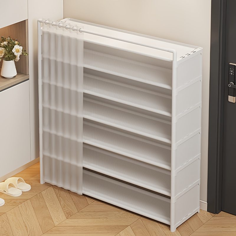 1 Set - Dustproof Foldable Shoe Display Rack with Non-Slip Base, Easy to Clean, Multi-Layer Storage Shelf for Shoes and Accessories - Image 6