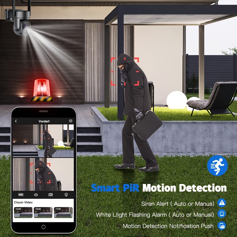 2pcs, 4G LTE Mobile Network Security Camera, No Internet Required, Solar-powered Security Camera, Outdoor Wireless, Worksite, Color Night Version, 360 Real-time View, Motion Detection - Image 7