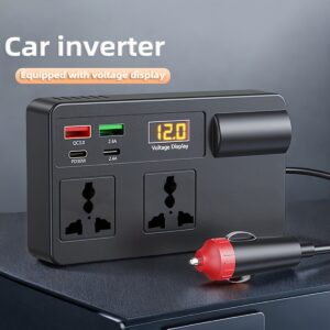 Car Inverter 12V-24V Universal Power Converter USB with Digital Display