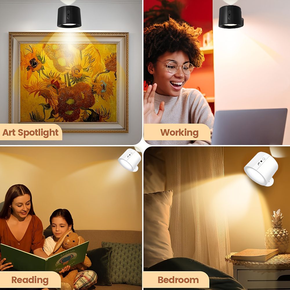 Two Smart Wall Lamps Featuring Three Control Options (Touch, Remote, Daylight Sensor), Rechargeable with a 1200Mah Battery, Adjustable Brightness, Easy Installation, Three Lighting Modes (White, Warm, And a Combination of Both) - Image 11