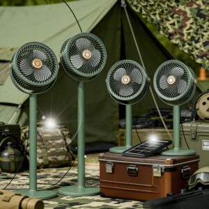 USB Charging Home Floor Fan, Solar Floor Fan, Outdoor Solar Charging Electric Fan, Retractable Floor Fan, Long-lasting and Durable Fan, Suitable for Home Living Rooms and Outdoor Camping