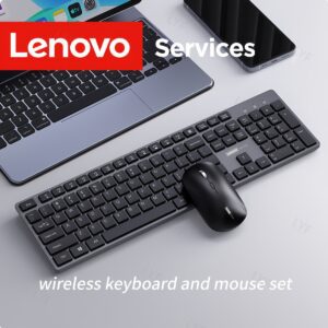 Lenovo KN220 Wireless 2.4G Keyboard and Mouse Combo, for Laptops, Office and Home Use