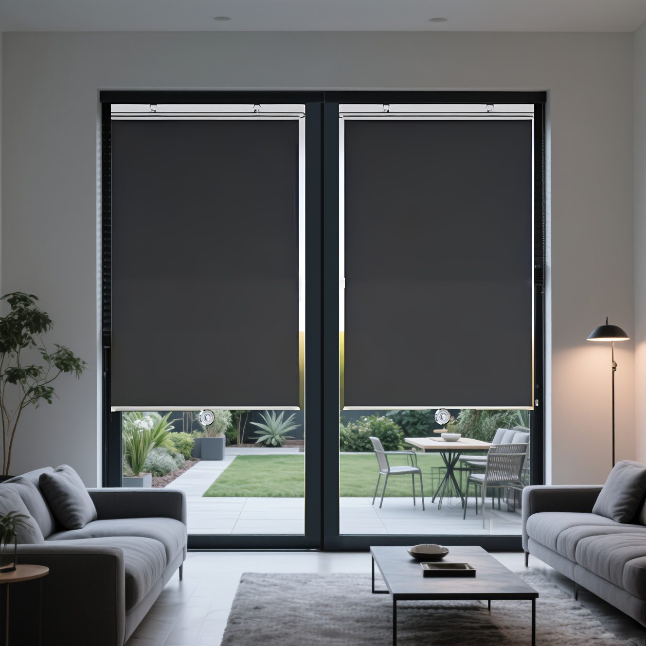 2pcs No-Drill Retractable Blackout Curtains, UV Protection Thermal Insulation Window Shades for Office Balcony Kitchen Use, Privacy and Cooling Decorative Home Accessories - Image 11