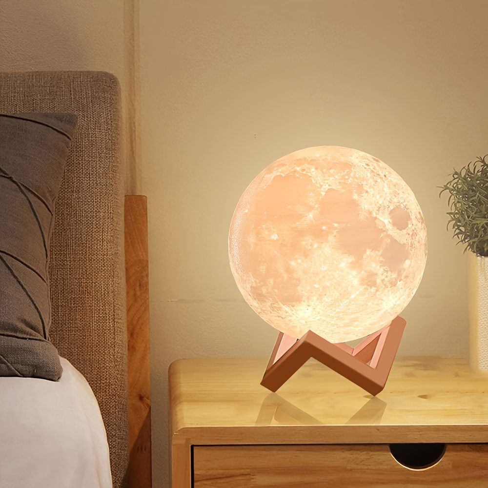 PINOCO Smart RGB 128-Color Moon Lamp with Remote & Touch Control, -Free Color/Brightness Adjustment, - Night Light Suitable for Bedside, Desk Decor, Birthday & Anniversary Gifts - Modern Crescent Light Bulb - Image 7
