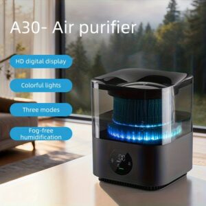 Dual-Function Air Purifier And Humidifier, Featuring Micro Mist Technology, a Touch Control Panel, And a Quiet Operation, Ideal for Use in Offices And Bedrooms