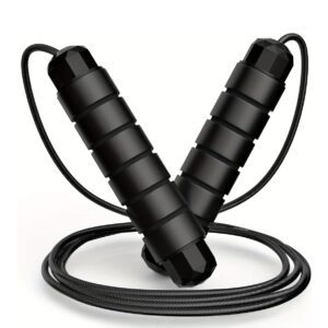 The Jump Rope with Ball Bearings Features a Fast-moving Rope and 6-inch Memory Foam Handles, Making It Ideal for Speed Training, Extreme Jumping, Endurance Workouts, and Aerobic Activities Like Gym Sessions