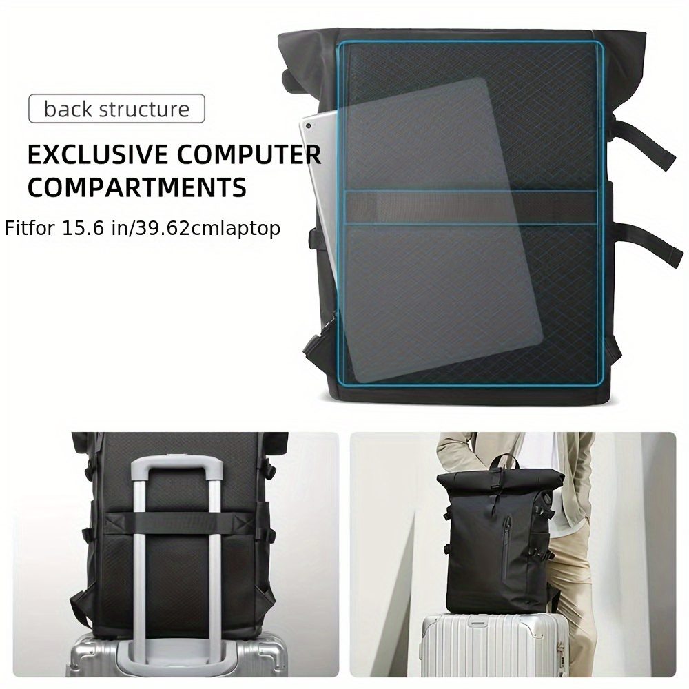 Casual Backpack Fashion Men'S Business Backpack Laptop Large Capacity Student Backpack Travel Casual Oxford Cloth Backpack Suitable for Commuting Outdoor Travel Women'S Minimalist Style Storage Bag - Image 6
