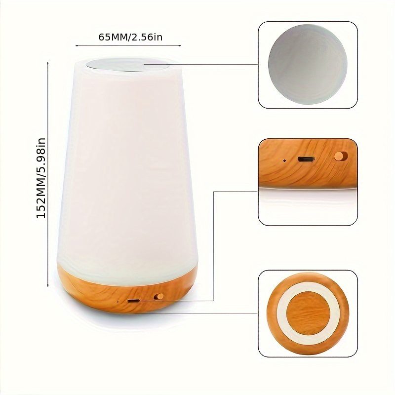 7-Color Touch Night Light Soft Glow Sleep Companion · Light Touch Color Change · USB Charging · Warm Bedside Lamp · One-Touch Dimming · Bedroom/Atmosphere Tool · Long Battery Life! Creative Rainbow Night Light 7-Color Gradient + Soft Light Mode · - Image 4