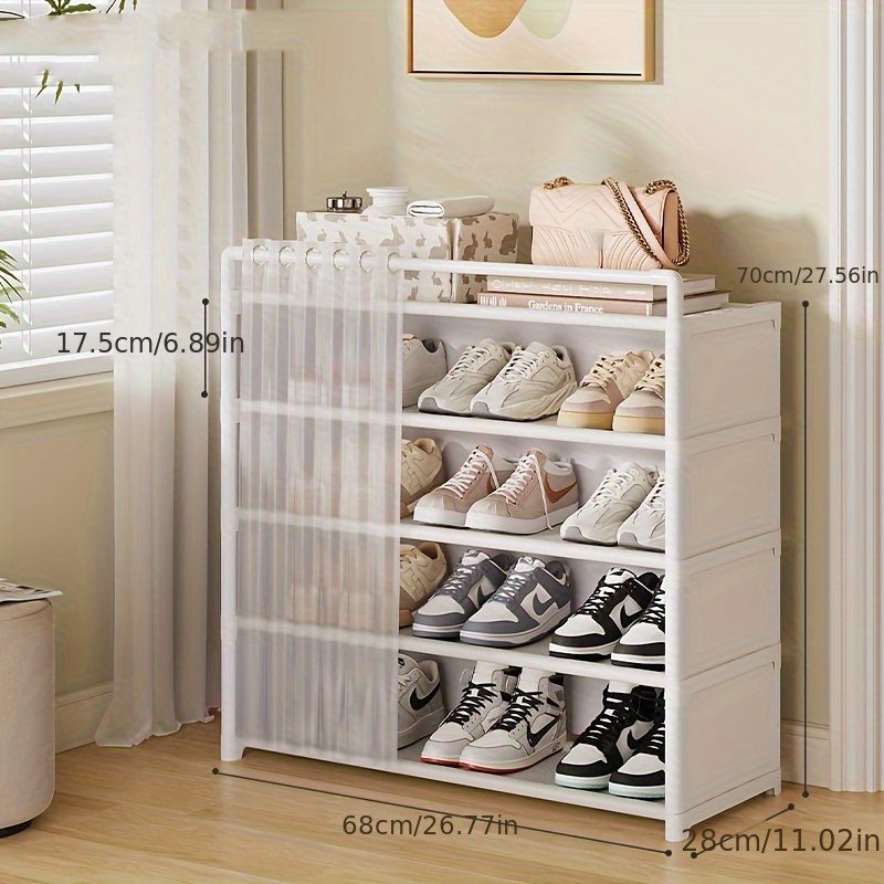 1 Set - Dustproof Foldable Shoe Display Rack with Non-Slip Base, Easy to Clean, Multi-Layer Storage Shelf for Shoes and Accessories - Image 13