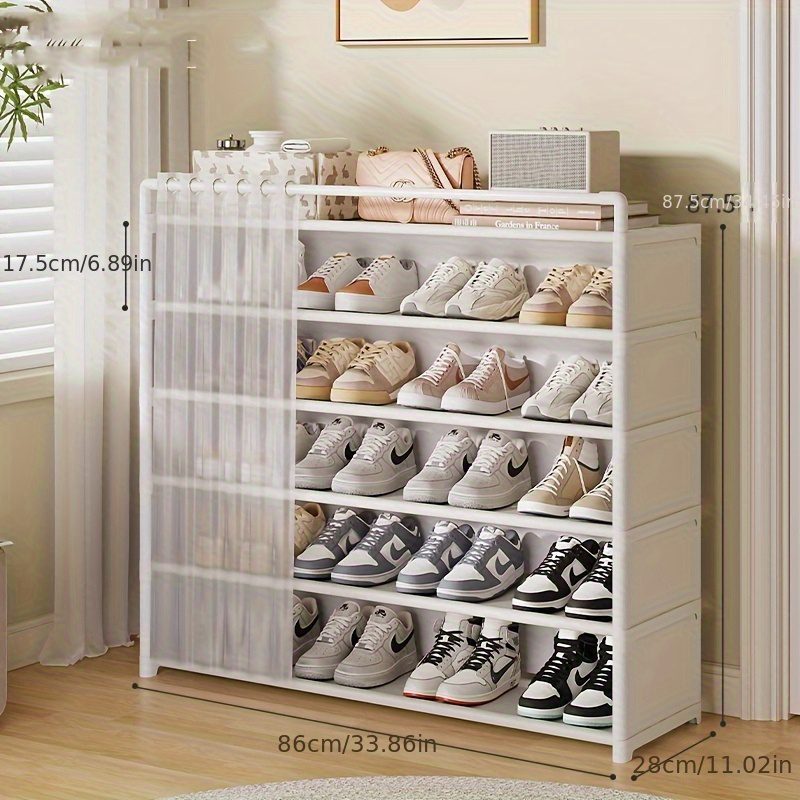 1 Set - Dustproof Foldable Shoe Display Rack with Non-Slip Base, Easy to Clean, Multi-Layer Storage Shelf for Shoes and Accessories - Image 15