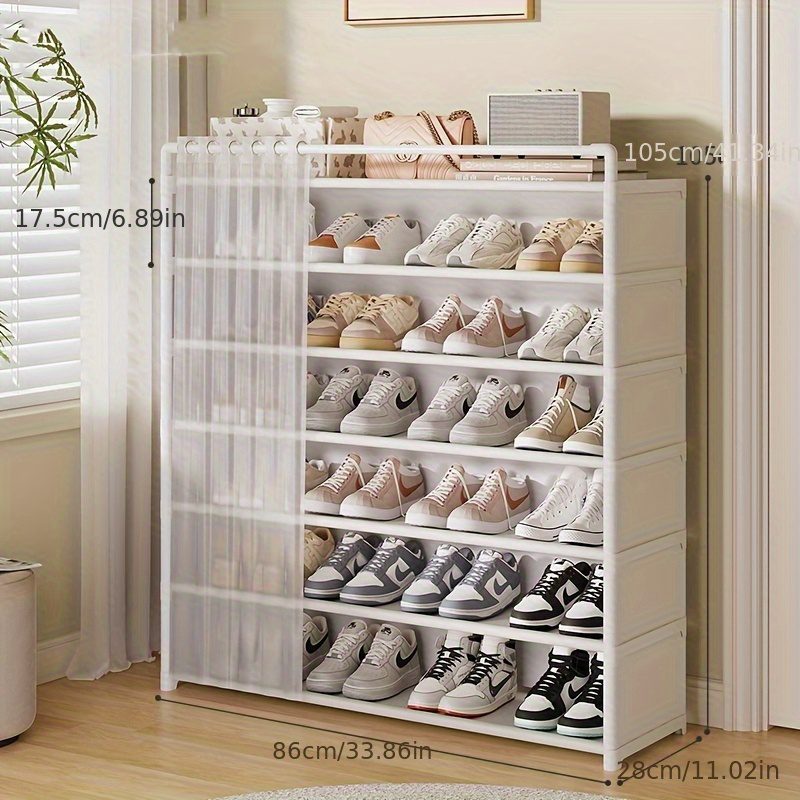 1 Set - Dustproof Foldable Shoe Display Rack with Non-Slip Base, Easy to Clean, Multi-Layer Storage Shelf for Shoes and Accessories - Image 17