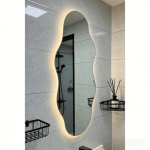 1pc Sticker Non-Glass Vintage Bohemian Style Irregular Wall Mirror, Wall Mirror Wall Decoration, Suitable for Home, Bathroom, Restaurant, Hotel, Gym, Bedroom, Living Room, Holiday Gift, Suitable for Yoga, Home Gym, Garage, and Bathroom Use