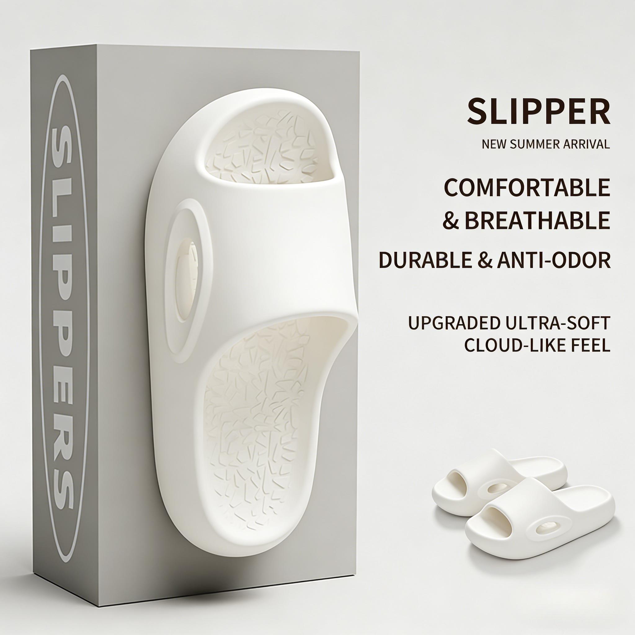 High-End Three-Dimensional Textured Unisex Outdoor Non-Slip Odor-Resistant Silent Couple Summer Cloud-Like Sports Slippers - Image 8