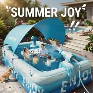 Large Inflatable Swimming Pools for Adults, Measuring 3M / 118.11In, Available in 3-Layer And 4-Layer Designs. Perfect for Outdoor Use, These Square And Elliptical Pools Are Made from Durable PVC Material