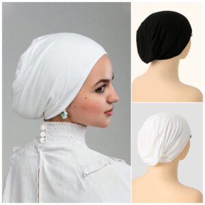 1pc Muslim Women's Daily Double-Layer Flat Top Base Cap for Prayer, Easy to Wear and Non-Slip, Suitable for Casual Daily Wear