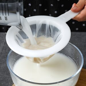 100 Mesh Fine Mesh Filter, Hanging Strainer, Suitable for Home Brewing, Premium Kitchen Sieve Filter for Wine, Tea, Soy Milk, Baking, Kitchen Strainer, Fine Mesh Filter, Food Strainer, Juice Flour Filter, Tea Juice Flour Soy Milk Strainer, Kitchen