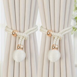 2pcs Curtain Tiebacks, Curtain Ties, Adjustable Curtain Holdbacks, Curtain Rings for Securing and Storing Curtains, Home Decor Accessories