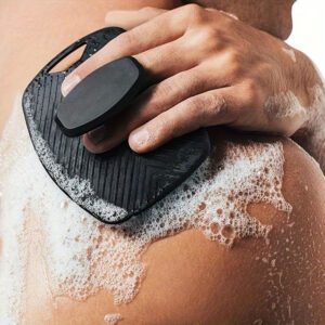 SoftTouch Gentleman's Exfoliator - Ergonomic Non-Slip Handle, Soft Body Scrubber for Gentle Skin Exfoliation, Easy to Clean and Rinse, Perfect for Shower or Bath Time