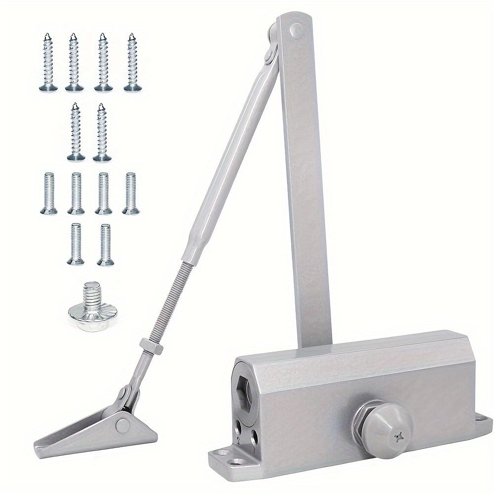 Door Closer, 45-65Kg Automatic Hydraulic Door Closer Adjustable Hydraulic Door Closer Spring Door Closer with Locking Function Bufferclosed for Commercial And Private Home - Image 3