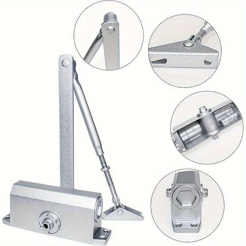 Door Closer, 45-65Kg Automatic Hydraulic Door Closer Adjustable Hydraulic Door Closer Spring Door Closer with Locking Function Bufferclosed for Commercial And Private Home - Image 6
