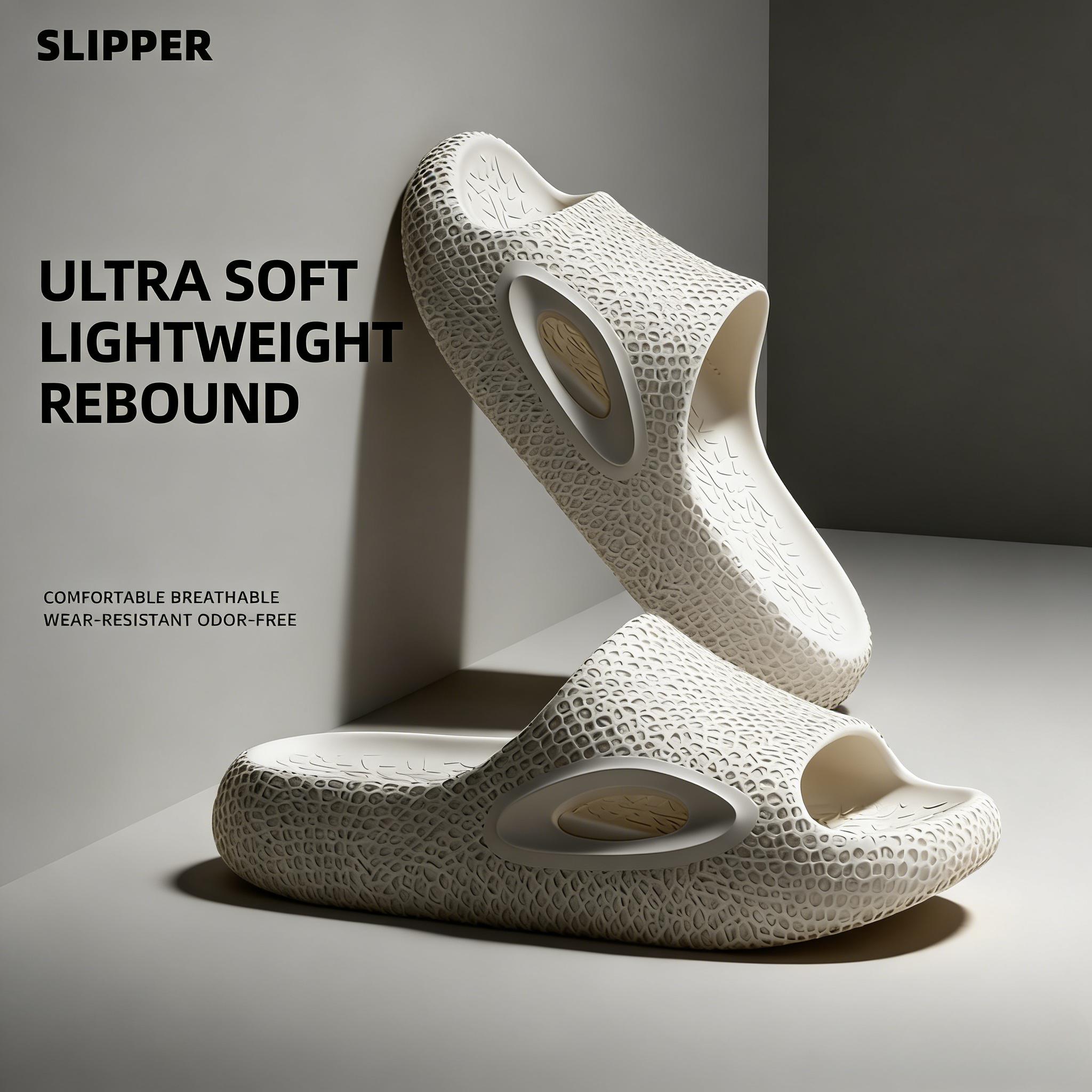 High-End Three-Dimensional Textured Unisex Outdoor Non-Slip Odor-Resistant Silent Couple Summer Cloud-Like Sports Slippers - Image 4