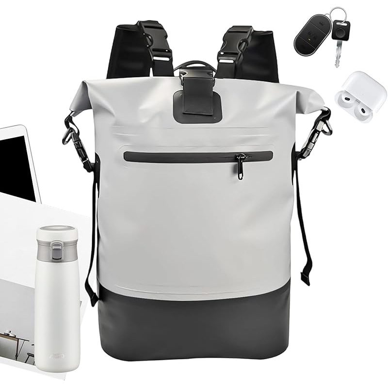 High Quality Backpack - 25L Roll-Top Heavy-Duty Pack | Men's Hiking Backpack for Hiking, Camping, Outdoor Mountaineering, Trekking, Beach Fitness & More: Sports & Outdoor - Image 3