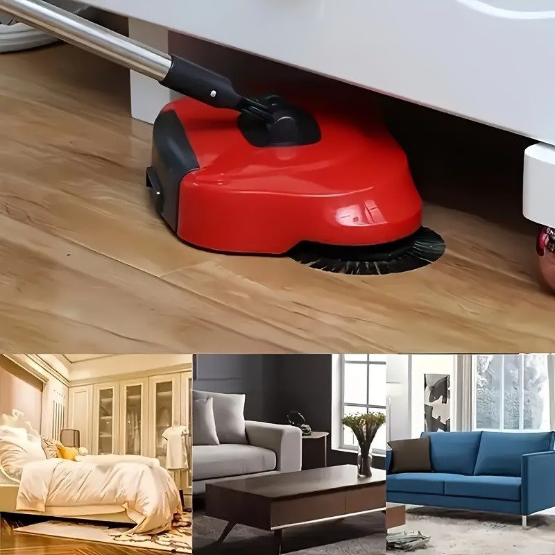 Long Handle Manual Sweeper And Vacuum Set - Multifunctional Push Floor Cleaning Tool for Hard Floors, Tiles, Kitchens, Offices And Pet Hair Removal - Image 9