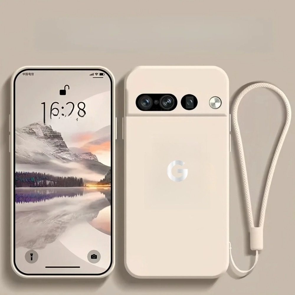 Phone Case - A Premium Wrist Strap Lens Guard with a Soft Flannel Case, Designed for Google for pixel Models 10, 9, 8, 8A, 7, 6 Pro XL, And 7A. This Shock-Resistant And Durable Back Cover Is Suitable for Both Men And Women And Comes with Two Items: - Image 3