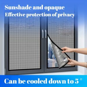 Window Sunscreen, Thermal Insulation and Shading Film to Protect Privacy, Convenient and Removable at Any Time, Sunscreen, No Punching Sun Room, Household Glass Sunscreen, Aluminum Film Shading