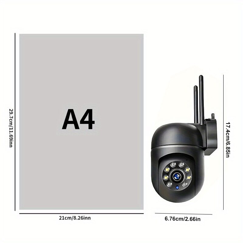 2pcs WiFi Security Camera 360° Panoramic View, PTZ Control, Motion Detection Alerts, Two-Way Audio, Full-Color Night Vision, USB-Powered Indoor/ Surveillance Camera for Home, Office, Store, Garage - Compatible with Smartphone Apps - Image 5