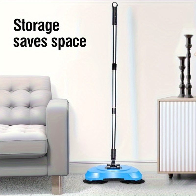 Long Handle Manual Sweeper And Vacuum Set - Multifunctional Push Floor Cleaning Tool for Hard Floors, Tiles, Kitchens, Offices And Pet Hair Removal