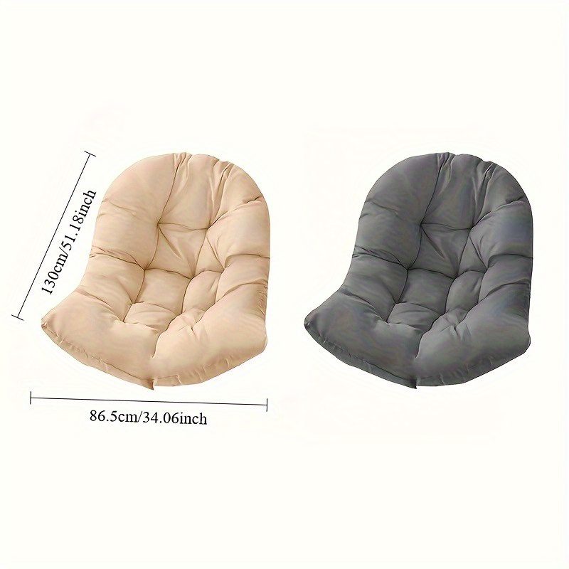Indoor Outdoor Egg Chair Pad, Heavy Weight Fabric Durable, Soft Filling Like Clouds, User-Friendly Ties Fixation, for Study And Sunbathing, Suspended Seating Mat - Image 4