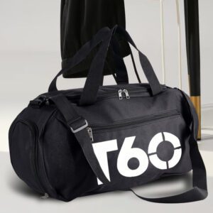 A Single T60 Printed Lightweight Crossbody Bag Featuring a Zipper, This Spacious Gym Bag Made of Oxford Cloth Is Versatile And Portable. Ideal for Sports, Travel, And Yoga, It Comes in Blue And Is Designed As a Ladies' Crossbody Bag