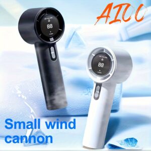 1 Rechargeable Handheld Fan - Portable Handheld Fan - High-Speed Adjustable USB Charging Fan, 100 Speed Regulation, Compact Face Cooling Fan for Indoor/Outdoor Use, Comes with a Hanging Rope, Handheld Cooling Fan | Stylish Handheld Fan