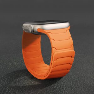 PIKAQ Compatible for Apple Watch Ultra/Series Magnetic, Two-Tone Soft Strap with Magnetic Clasp, Compatible for Apple Watch Ultra 3/2/1 & Series 10/9/8/7/6/5/4/3/2/1/SE - Adjustable Unisex Watch for Men & Women