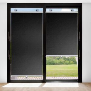 1pc No-Drill Suction Cup Blackout Thermal Curtain, Cordless Design, Suitable for Kitchen, Bathroom, and Windows, Modern Style, Blocks Light and Keeps Warm, Bedroom Privacy Screen, Smooth Surface